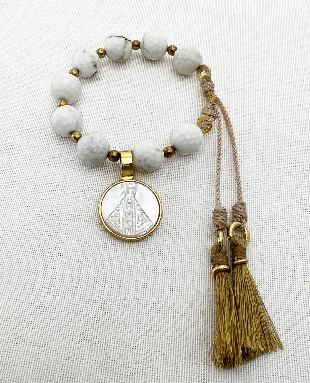 PULSERA TURQUESA BLANCA Y NÁCAR