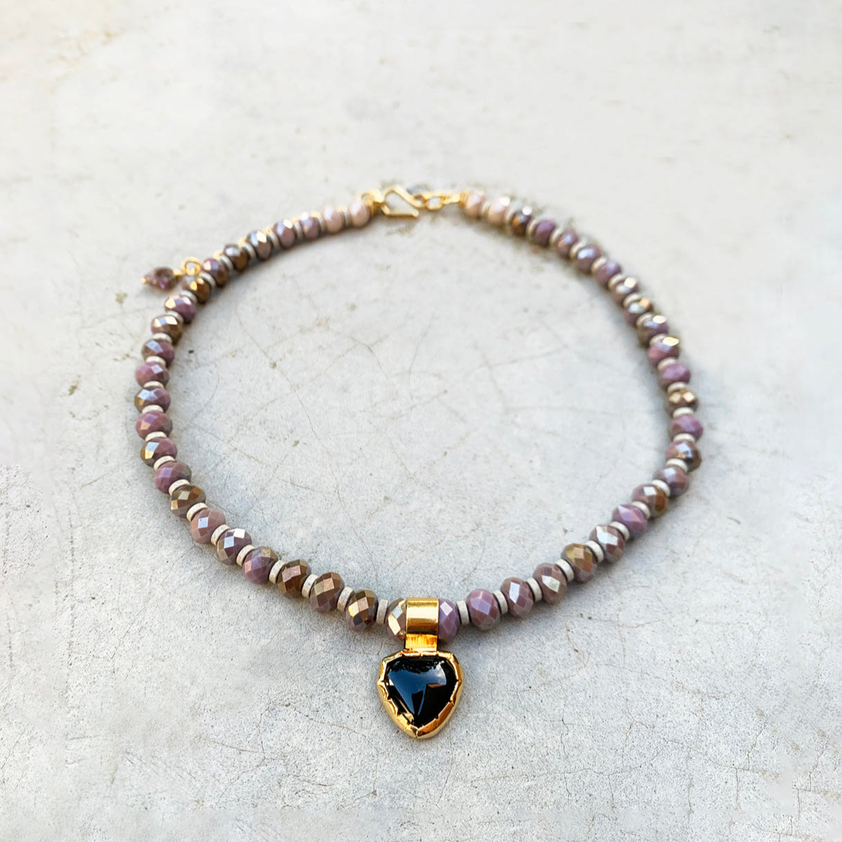 COLLAR MOSAICO LUNA GRIS