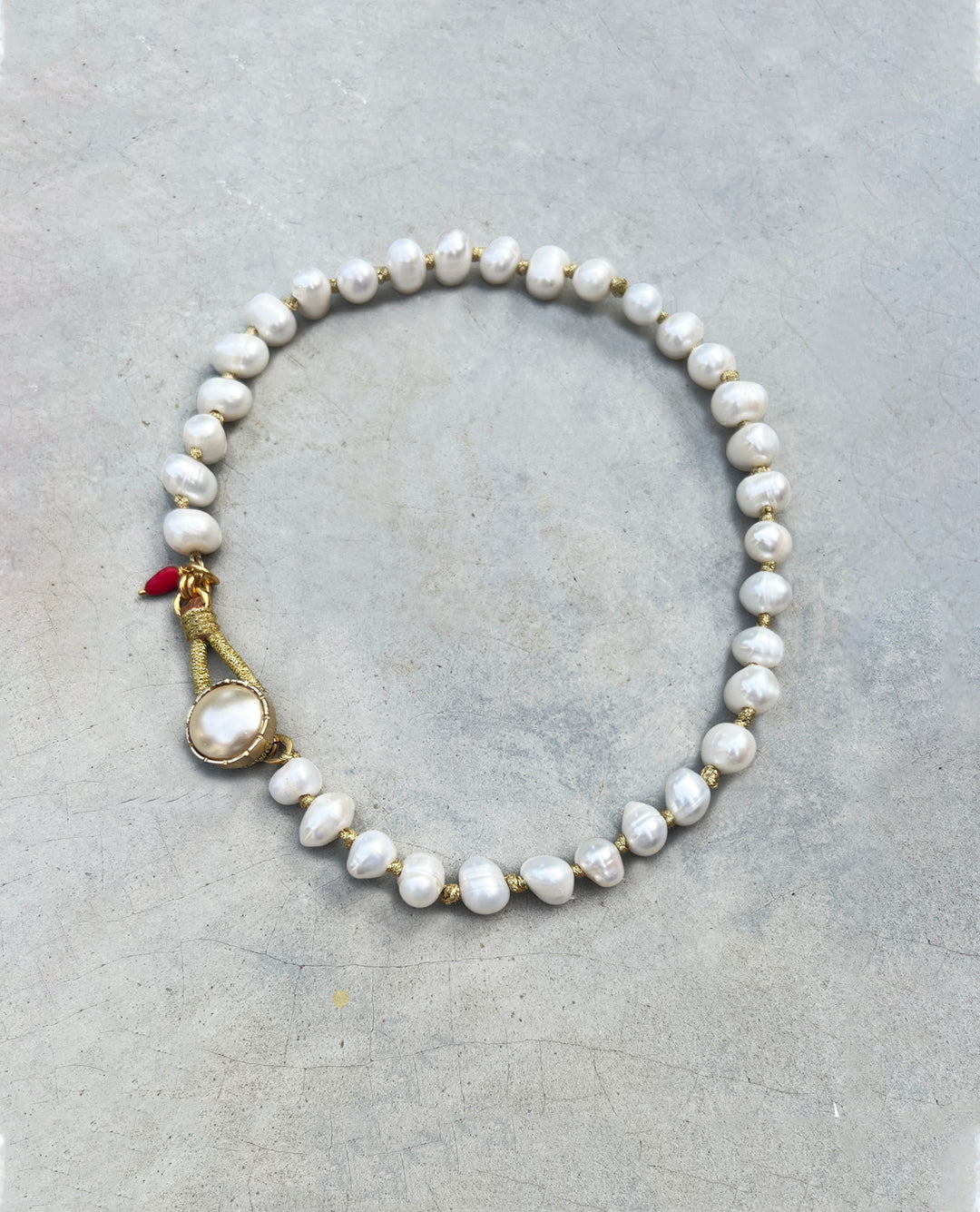 COLLAR PERLAS TRENZADAS