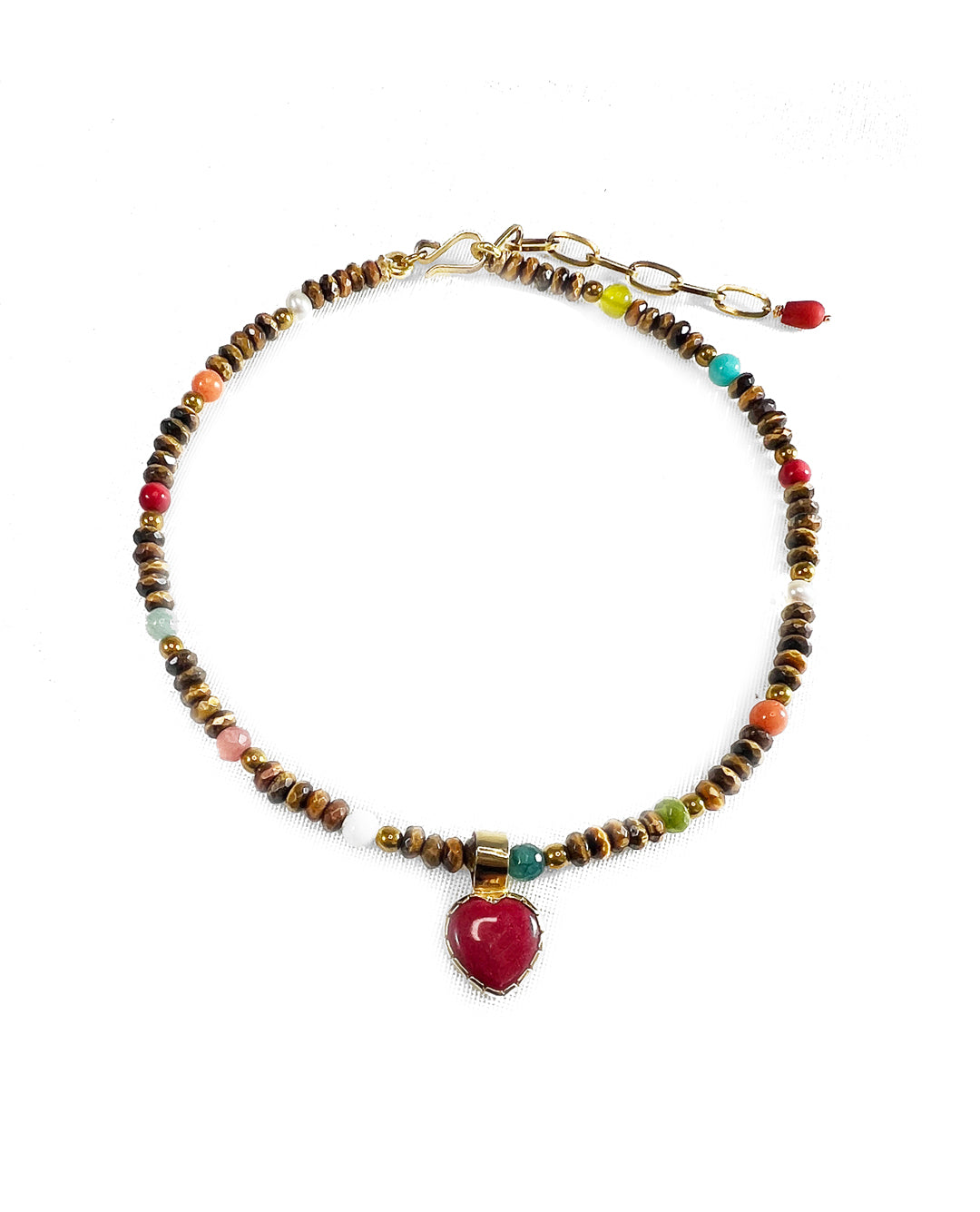 COLLAR MOSAICO OJO DE TIGRE