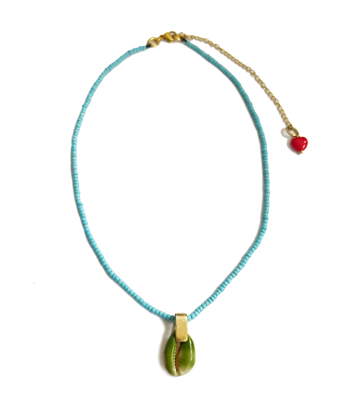 COLLAR CARACOLITO TURQUESA/OLIVA