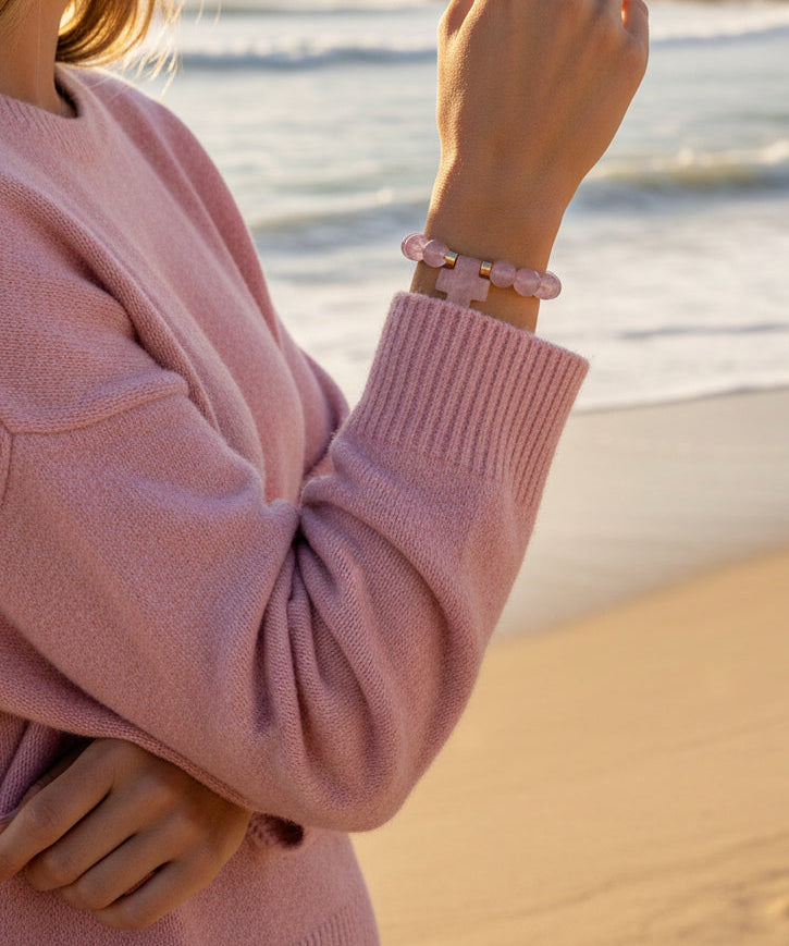 PULSERA DENARIO ROSA