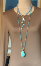 COLLAR PECESITOS AGUAMARINA