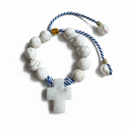 PULSERA DENARIO TURQUESA BLANCA