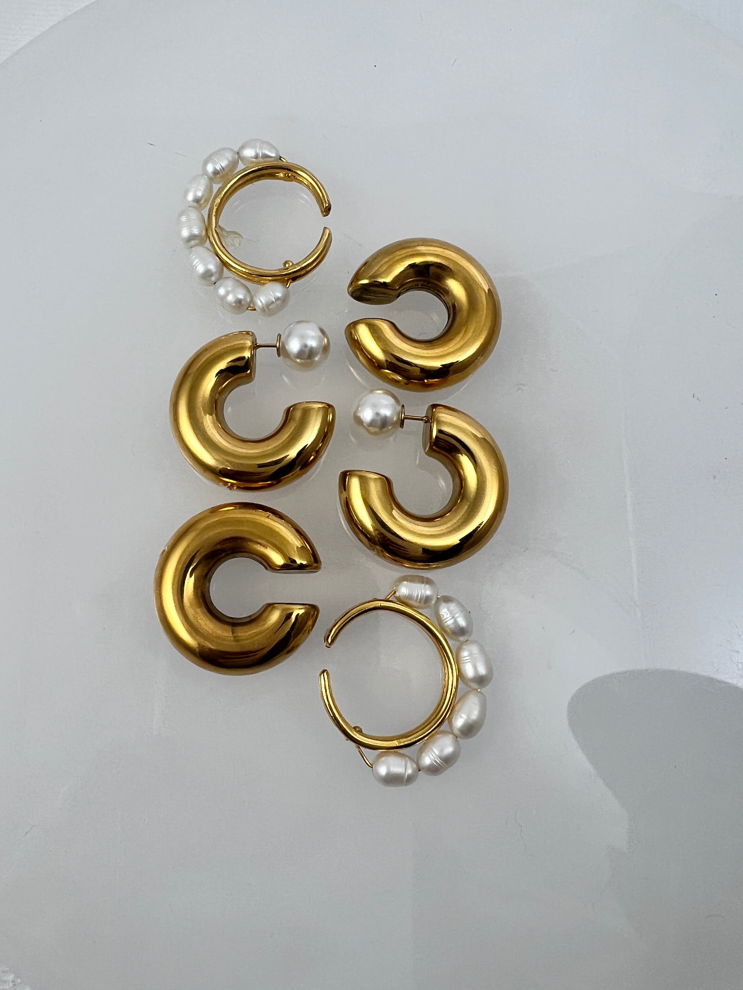 ARGOLLA BUBBLE ( SET DE ARGOLLAS Y UN PAR DE EARCUFF )