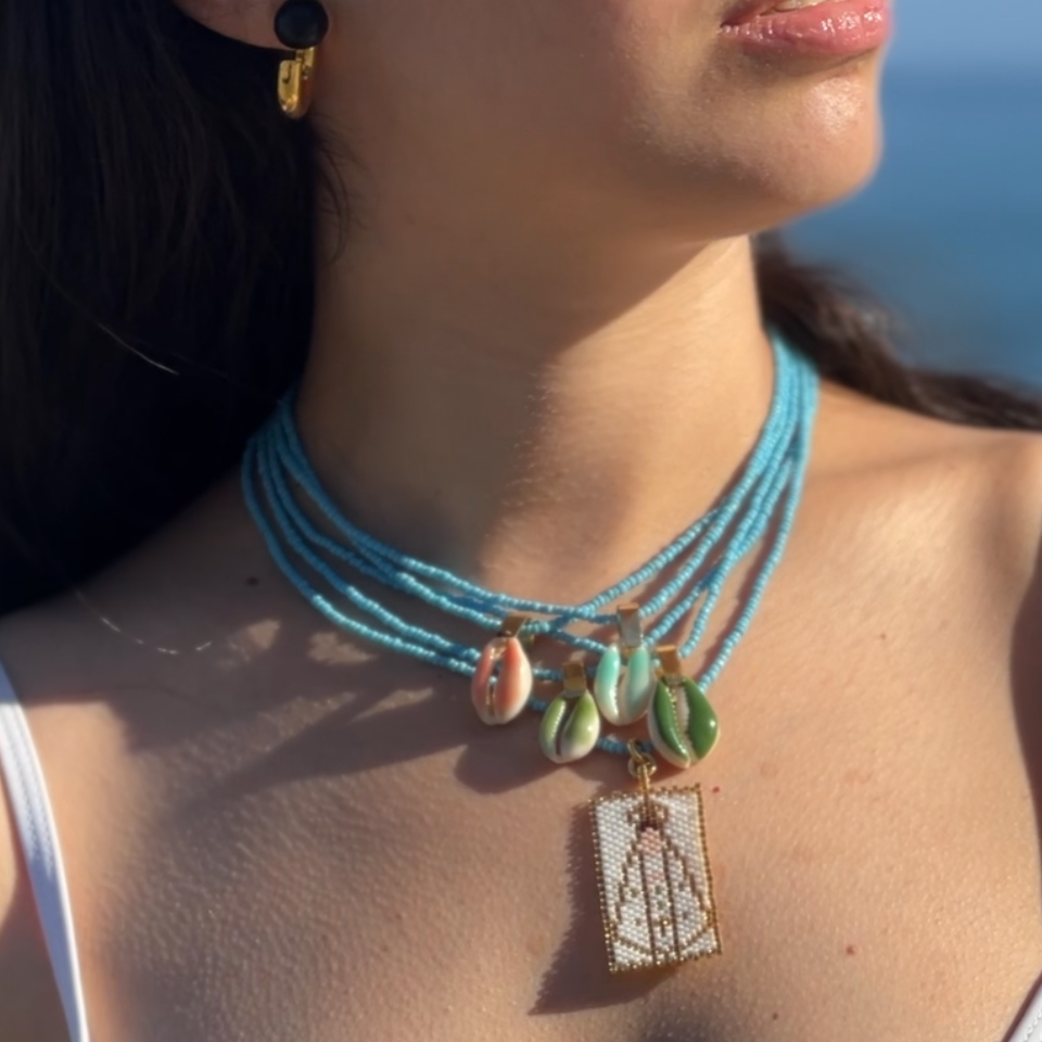 COLLAR CARACOLITO CORAL/CORAL