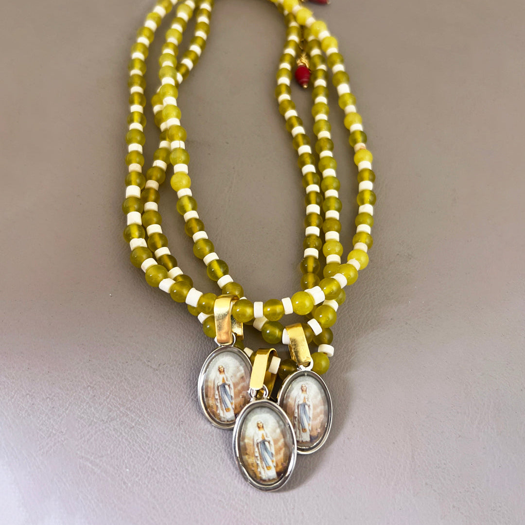 COLLAR MOSAICO VIRGEN DE LOURDES