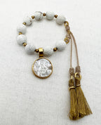 PULSERA TURQUESA BLANCA Y NÁCAR