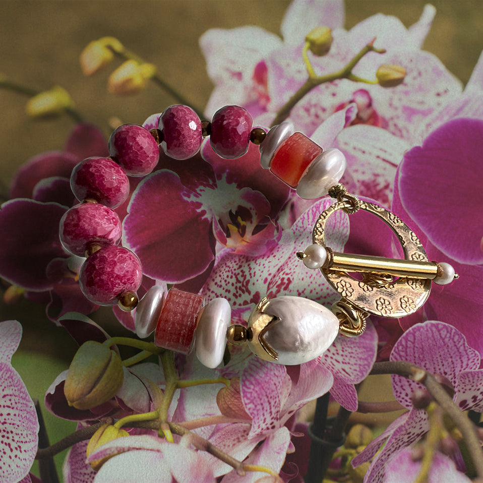 PULSERA DAISY versión PHALENOPSIA