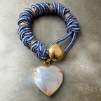 PULSERA TRENZADA CORAZON NACAR
