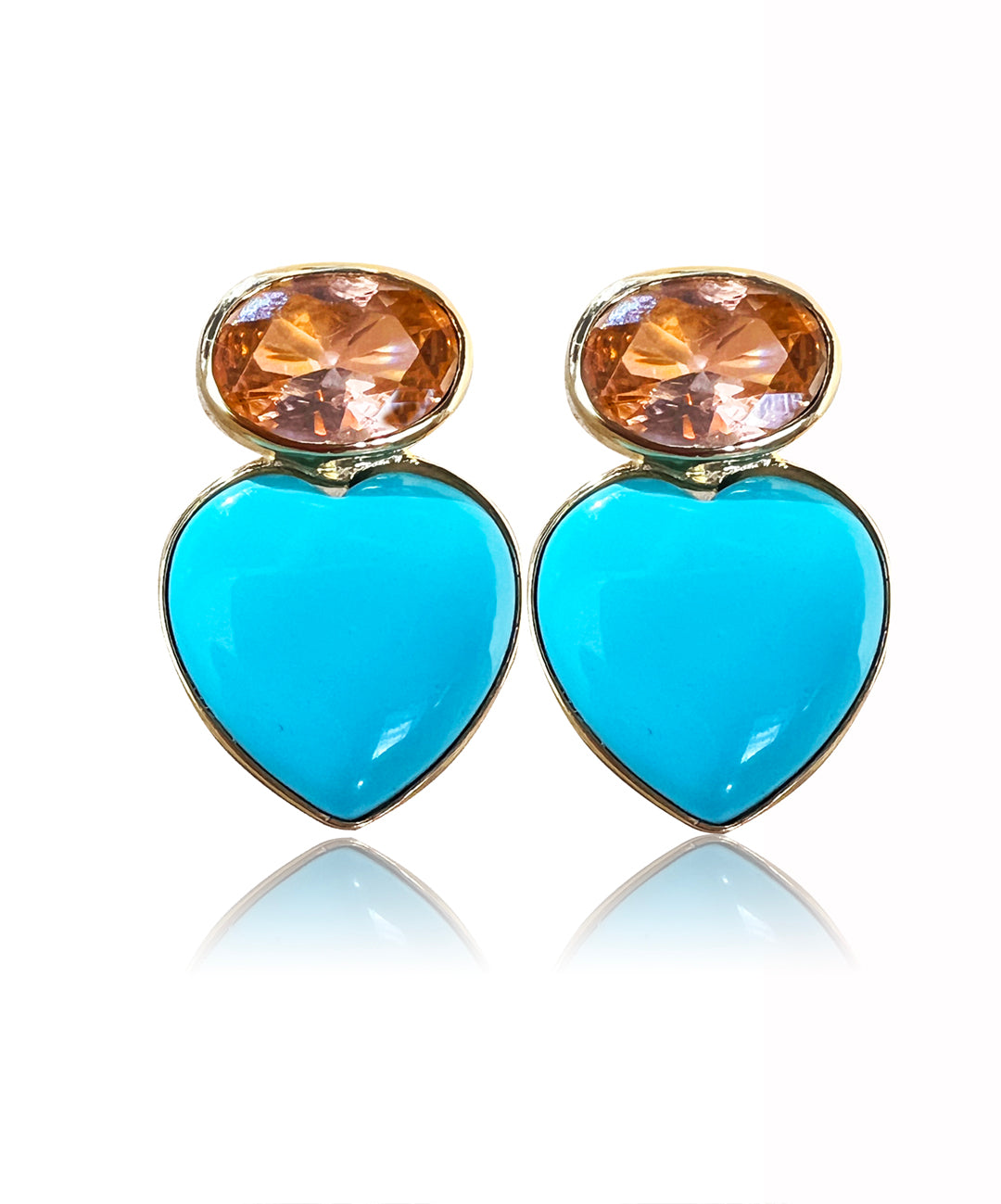 ZARCILLO CUBIC LOVE - GOLD TURQUOISE