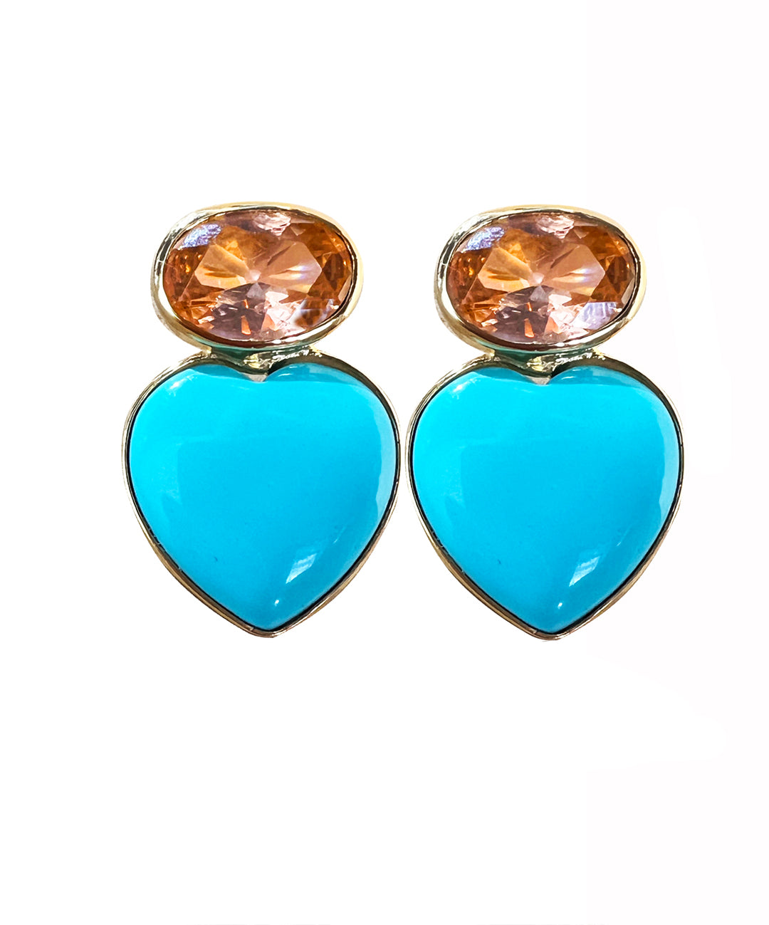 ZARCILLO CUBIC LOVE - GOLD TURQUOISE