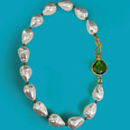 COLLAR PERLA CHUNKY BROCHE ESMERALDA
