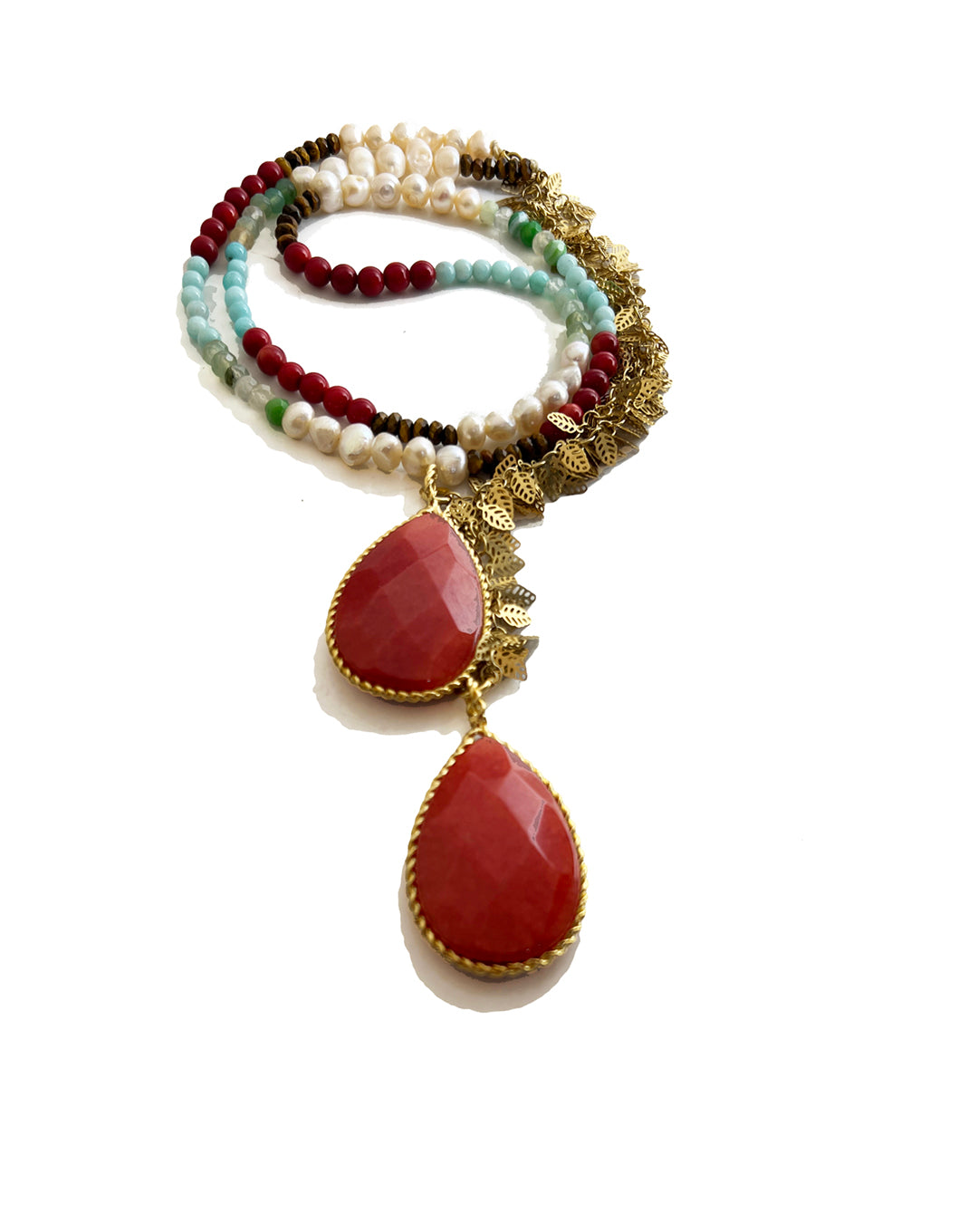 COLLAR LARIAT PICAPICA (CORAL)