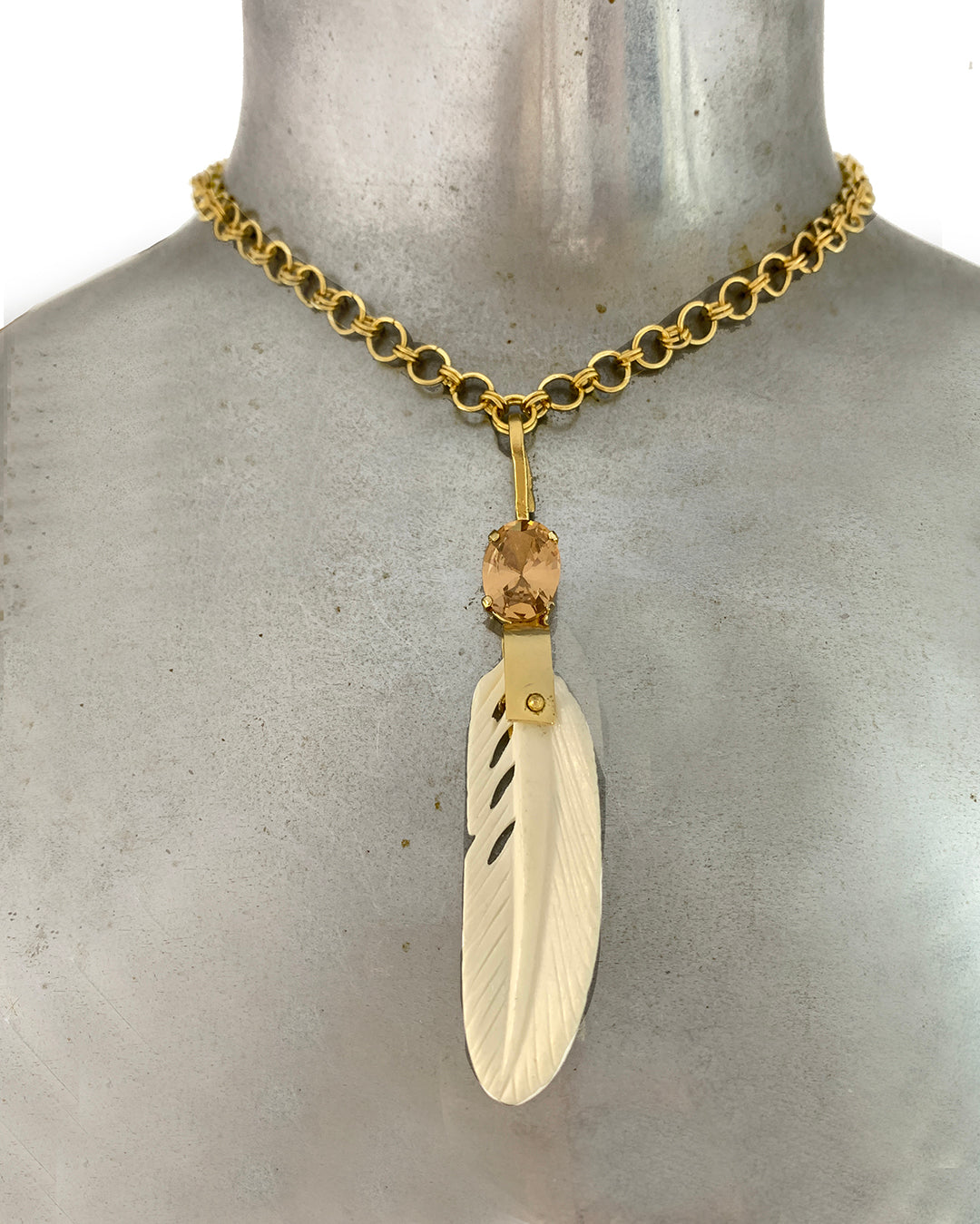 COLLAR CHOKER FEATHER