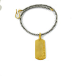 COLLAR CHOKER HEMATITA PADRE NUESTRO